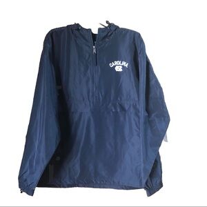 NWT Champion 1/4 Zip Windbreaker Jacket Stadium Packable N. Carolina Navy - XL